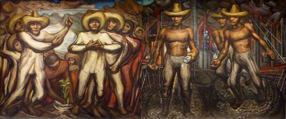 David Alfaro Siqueiros - La tierra como el agua y la industria nos pertenecen - Museo Soumaya